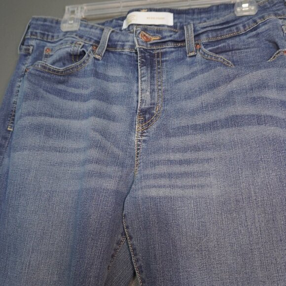 Levi Gold Mens Mid Wash Distressed Mid Rise Straight Leg Jeans Size 31X32 - Picture 3 of 8